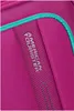 A close-up of a fuchsia suitcase with a teal zipper and the American Tourister logo. Produktbild-Vorschau