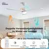 Sofucor Deckenventilator aus Holz, 132 cm, mit Licht und Produktbild-Vorschau 4