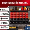 64-teiliges Stapelboxen Set für Wandregal aus Polypropylen, Produktbild-Vorschau 2