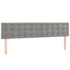 vidaXL Boxspringbett mit Matratze Hellgrau 180x200 cm Samt Produktbild-Vorschau 5
