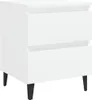 vidaXL Nočný stolík biely 40x35x50 cm Materiál drevo Náhľad obrázku produktu 2
