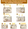 Merax 3-2-1 Sofa-Set modular, Wohnzimmer Sofakombination Produktbild-Vorschau 5