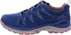 A side view of a blue LOWA hiking shoe. Voir les images du produit