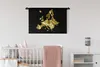 MuchoWow® Wandteppich Wandbehang Karte von Europa - Gold Produktbild-Vorschau 2
