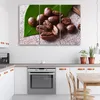 Triptychon auf leinwand essen & trinken - braun 120x80 cm Produktbild-Vorschau 2