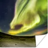 MuchoWow® Poster Nordlichter - Island - Orange - Grün 75x75 Produktbild-Vorschau 1