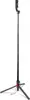 A black selfie stick tripod with a phone mount at the top, standing upright on a white background. Produktbild-Vorschau
