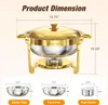 WARMOUNTS 4er Chafing Dish, 4,7L okrągły podgrzewacz Podgląd zdjęcia produktu 11