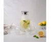 Glaskaraffe 1,8L Set mit 6 Gläsern und Edelstahldeckel Produktbild-Vorschau 3