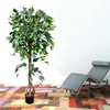Fico Ficus Benjamin Pianta Albero Artificiale con Legno Anteprima dell’immagine prodotto 3