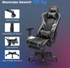 Collage of a gaming chair with highlighted features. Produktbild-Vorschau