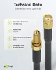 Goobay 51679 Cavo di prolunga per antenna WLAN, 10 m, nero Anteprima dell’immagine prodotto 13