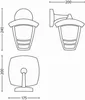 Philips Creek lampada da parete per esterni varf jos 1x60W, Anteprima dell’immagine prodotto 9