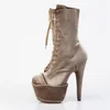 FLAMINGO-1045VEL Damen Booties von Pleaser, Khaki  , EU 36, Produktbild-Vorschau 4
