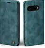 A teal flip-style phone case is shown from two angles, open and closed, against a white background. Produktbild-Vorschau