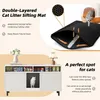 A marketing image showcasing a cat litter mat and a cat cabinet. Anteprima dell’immagine prodotto