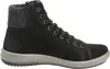 A side view of a black high-top sneaker with a gray sole. Anteprima dell’immagine prodotto