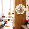 Waldtiere Aquarellstil Wanduhr aus Alu für Tierliebhaber Produktbild-Vorschau 3