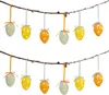 12er Set Deko Eier Hängedeko Ostern Gelb Orange Grün Punkte Produktbild-Vorschau 1