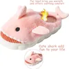 ASKSA Fadezar Shark Pantoufles Femme Hommes Hiver Pluesch Voir les images du produit 2