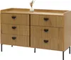 Kommode HWC-O39, Highboard Schrank, 6 Schubladen Melamin Produktbild-Vorschau 1