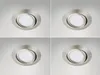 LED Einbaustrahler Decke 4er Set rund schwenkbar Nickel Produktbild-Vorschau 1