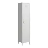 A single white metal locker against a white background. Produktbild-Vorschau