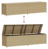 vidaXL Coffre de jardin beige 469L Poly rotin Voir les images du produit 7