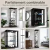 K-Möbel Vitrine en verre debout en noir (176x37x33 cm) avec Voir les images du produit 6