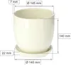KOTARBAU® Keramický kvetináč na kvety ⌀ 15 cm s Náhľad obrázku produktu 2
