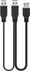 goobay USB 3.0 Dual Power SuperSpeed Kabel schwarz 0,3 m Produktbild-Vorschau 1