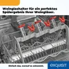 Inside of a dishwasher with a special holder for wine glasses. Produktbild-Vorschau
