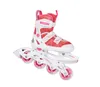 A pair of children's inline skates with a white and pink color scheme, displayed against a white background. Produktbild-Vorschau