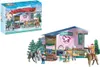 A Playmobil advent calendar box and a diorama of the set's contents. Produktbild-Vorschau