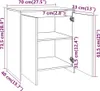vidaXL Sideboard 3 pcs. blanc bois composite Voir les images du produit 9