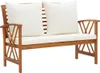 set da giardino 2 pezzi con cuscini in legno massiccio di Anteprima dell’immagine prodotto 3