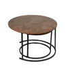 2er Set Couchtisch Runder Satztisch Metallgestell,Stapelbar Produktbild-Vorschau 6