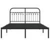 Design Bettgestell mit Kopfteil Metall Schwarz 140x190 cm, Produktbild-Vorschau 4