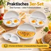 Mikrowellen Eierform, Eierkocher 3er Set, Dampfgarform aus Produktbild-Vorschau 2