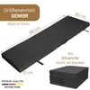A folded mattress is shown next to an unfolded mattress with dimensions indicated. Produktbild-Vorschau