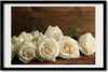 Bild 60x40 MDF-Rahmen, Wandkunst Weiße Rosen Produktbild-Vorschau 1
