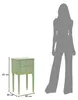 Table De Chevet Camille Green 40 Cm - Pin Et Mdf, Style Voir les images du produit 9