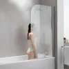 140x80 Duschabtrennung Badewannenaufsatz Faltwand Badewanne Produktbild-Vorschau 7