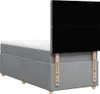 vidaXL Boxspringbett mit Matratze Hellgrau 80x200 cm Stoff Produktbild-Vorschau 6