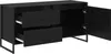 A black TV cabinet with two drawers and a cabinet with an open door. Náhled obrázku produktu