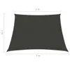 vidaXL Tenda da sole 160 g/m² antracite 3/4x2 m HDPE Anteprima dell’immagine prodotto 13