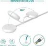 A white smartwatch charger with a reinforced design, showing its flexibility and cable construction. Náhled obrázku produktu