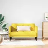 vidaXL Zweisitzer-Sofa Gelb 111 cm Stoff Produktbild-Vorschau 2