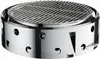 A close-up studio shot of a stainless steel grill. Produktbild-Vorschau