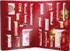 An open advent calendar with various beauty products inside, presented in a festive red packaging with gold glitter. Produktbild-Vorschau